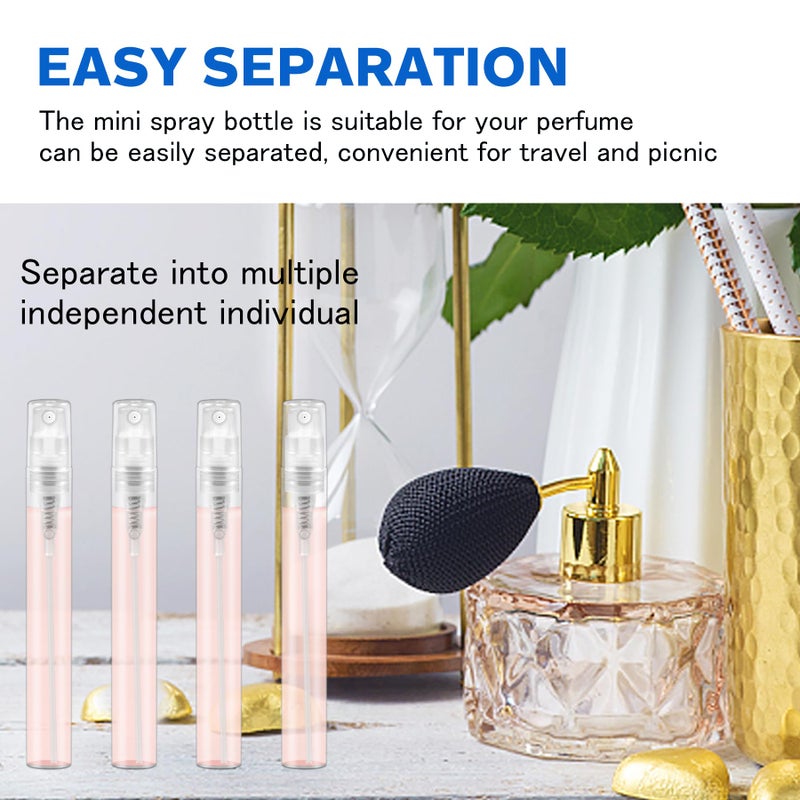 Csdtylh Mini Spray Bottle, Clear Plastic Empty Sample Containers, Fine Mist Perfume Travel Refillable Spray Bottle Perfume Atomizer Small Portable Bottle for Cleaning, Travel, Essential Oils (60, 5ml) - Image 5